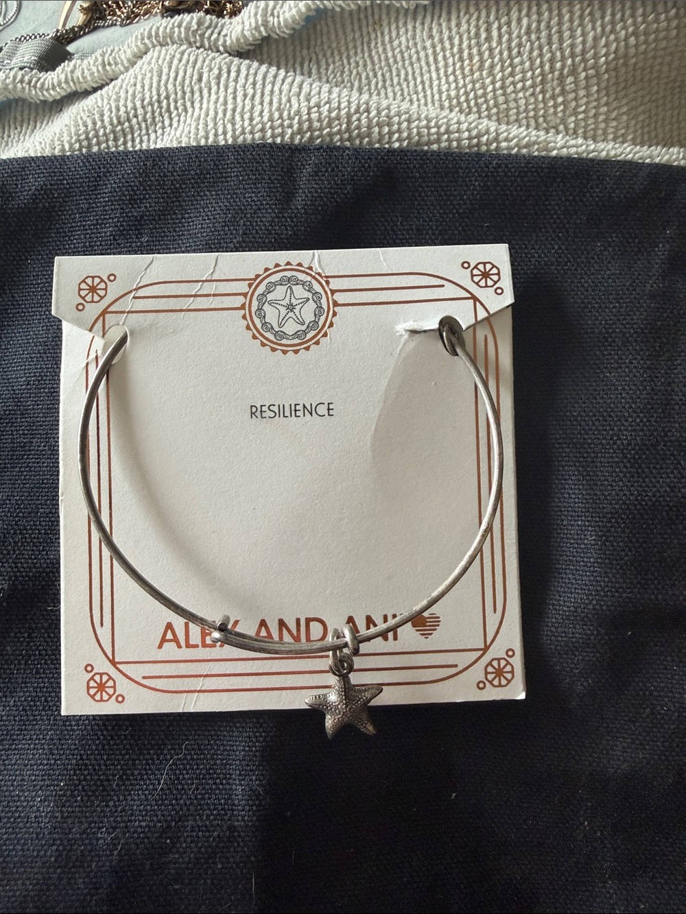 Alex and Ani Silver Star Charm Expandable Bangle - Silver